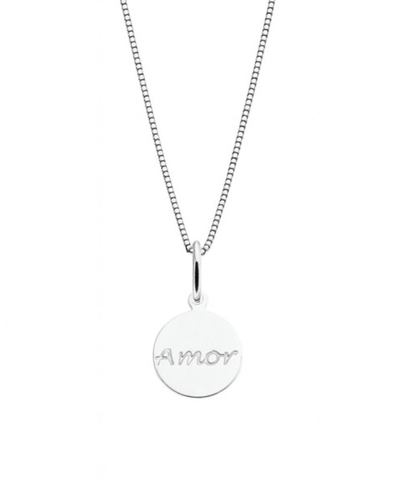Colar Medalha Amor em Prata 925