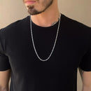 Corrente Fígaro Masculina 2 mm em Prata 925