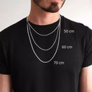 Corrente Piastrine Masculina em Prata 925