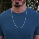 Corrente Piastrine Masculina em Prata 925