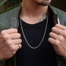 Corrente Fígaro Masculina 2 mm em Prata 925